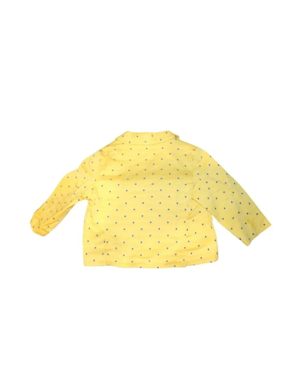 Daniele Alessandrini Yellow Baby Blazer With Blue Polka Dots, 6M NWT